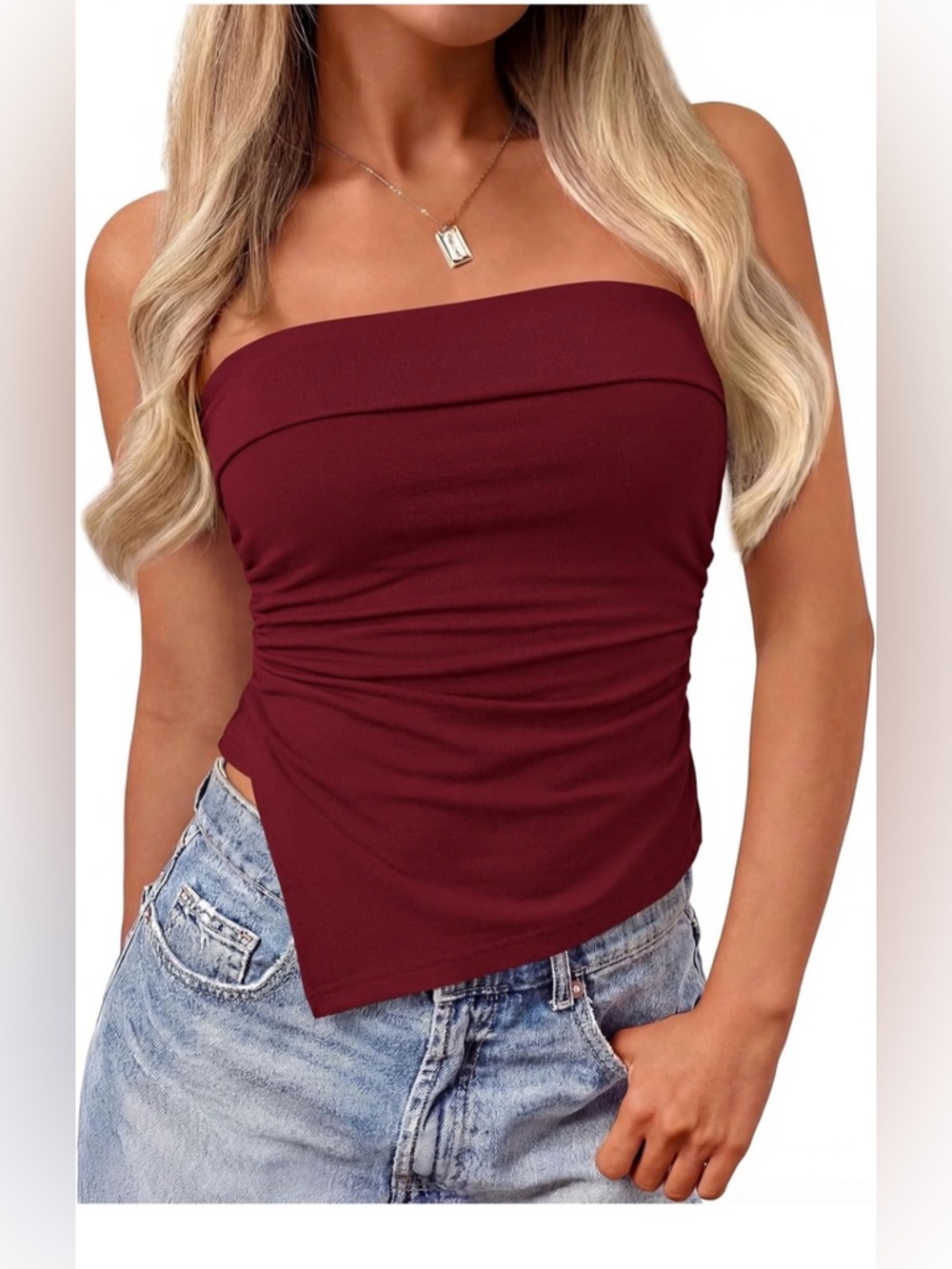 🆕Women’s Strapless Asymmetric Tube Top